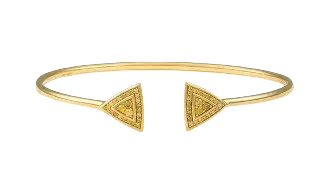 Natural Color Pave Pyramid Bangle