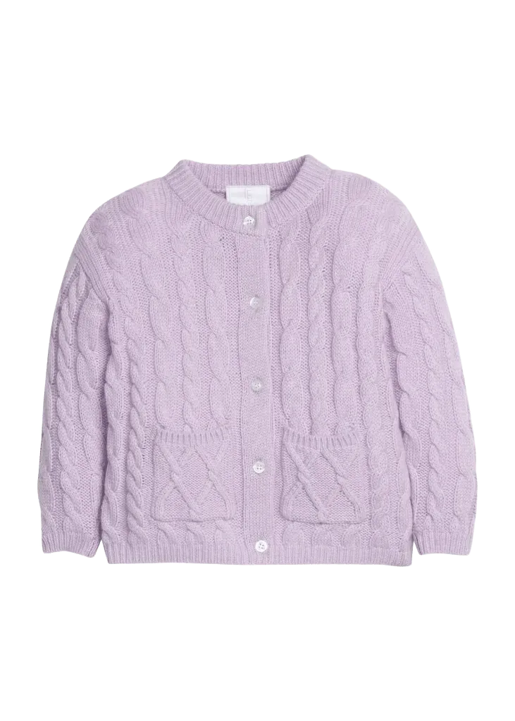 Classic Cashmere Blend Cardigan - Lavender