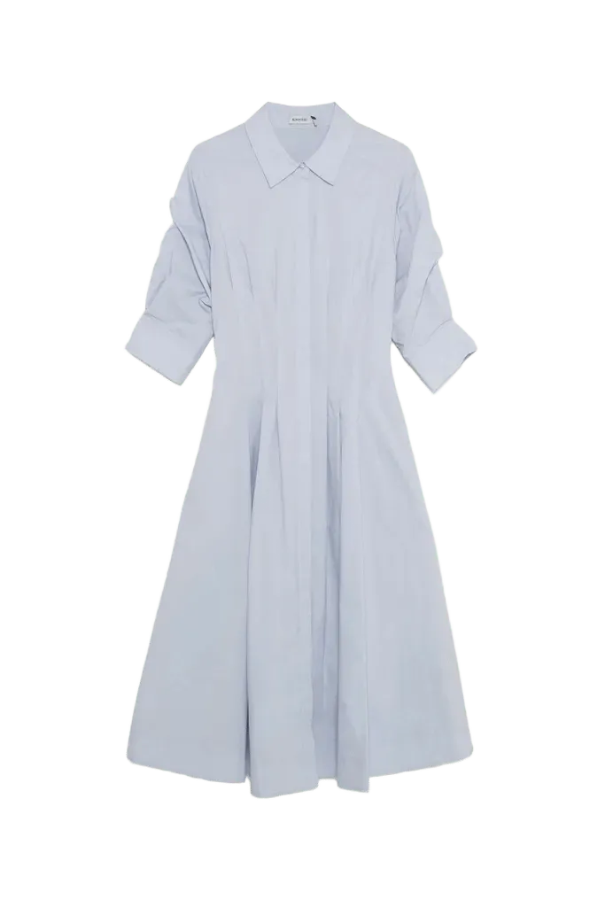 Jazz Cotton Pintuck Midi Dress