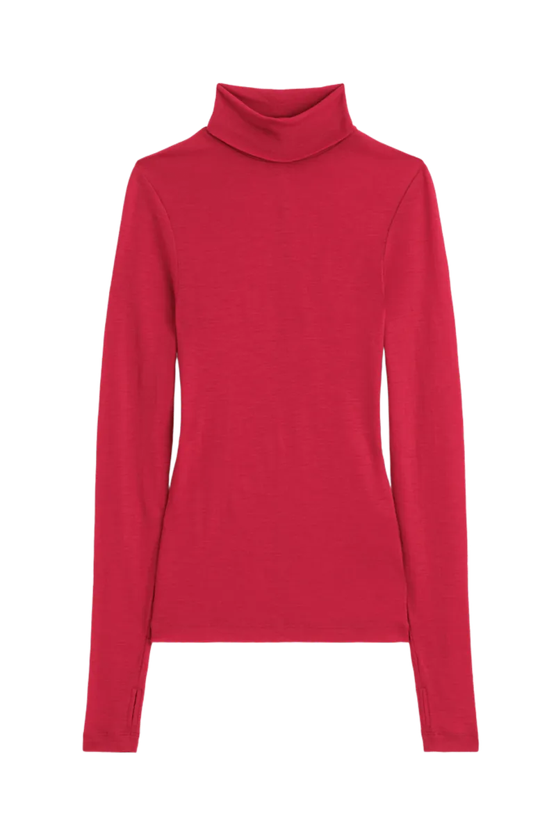 MERINO WOOL TURTLENECK TOP