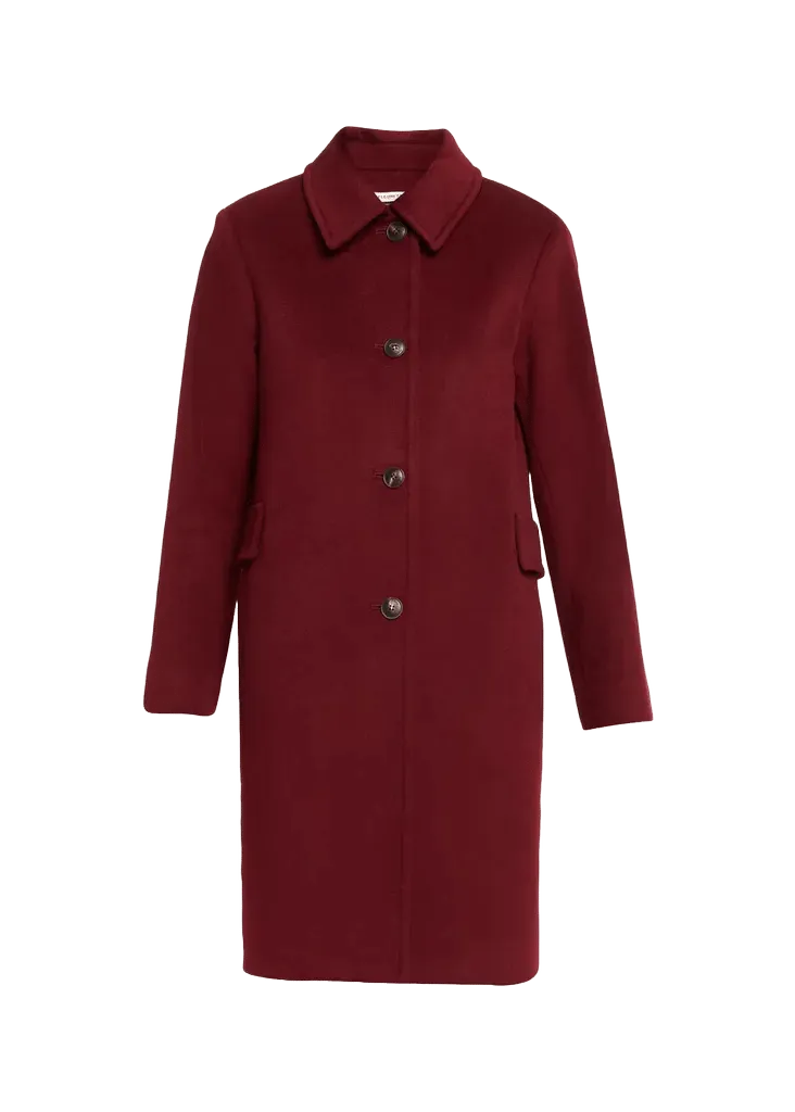 Leni Wool Single-Breasted Straight Coat