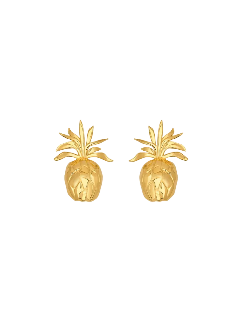 Pineapple Clip-On Earrings