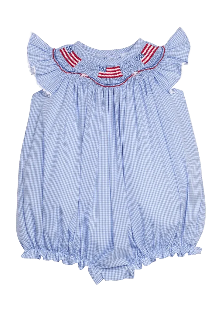 Smocked Bishop Bubble - Flags