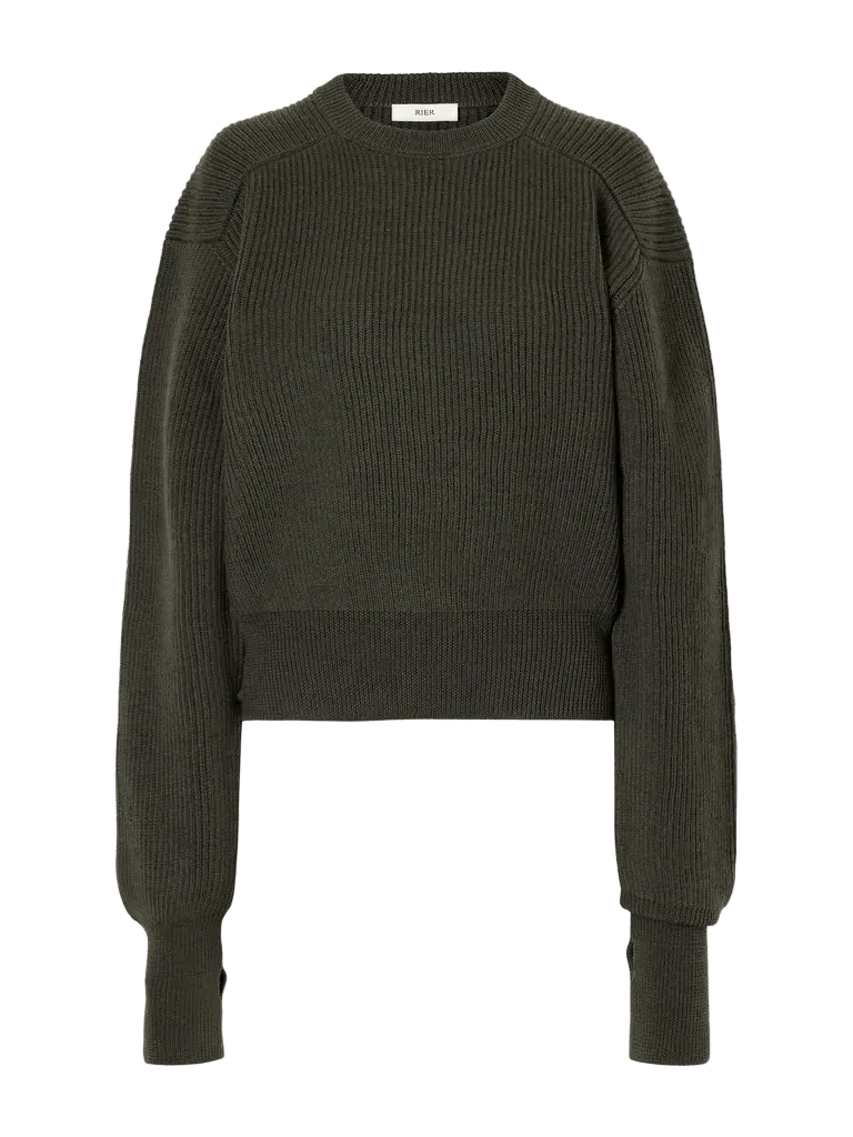 Ribbed virgin wool sweater