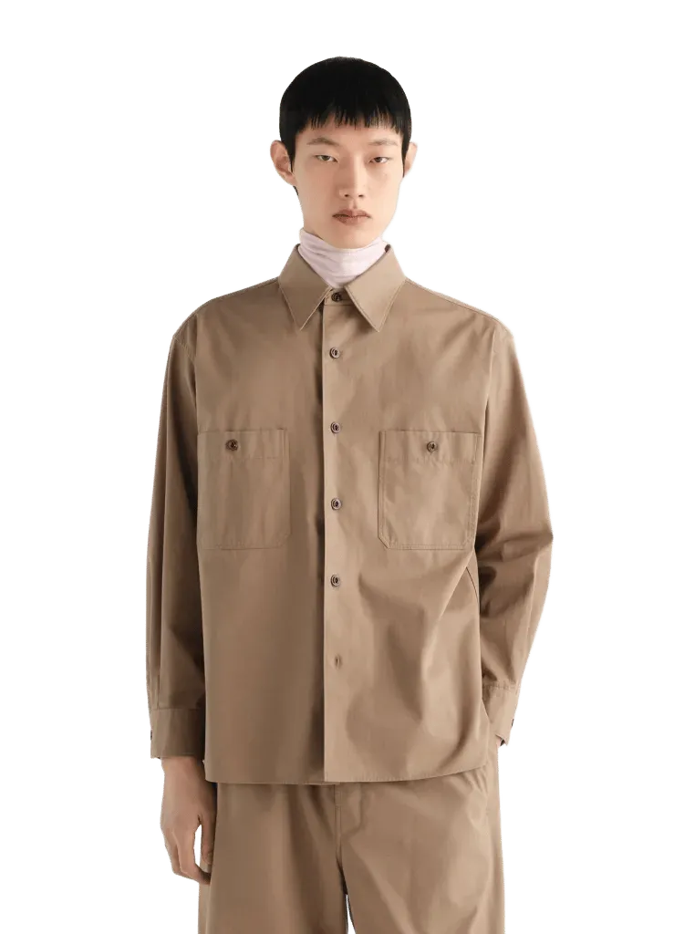 TWO POCKETS SHIRT IN LIGHT COTTON TWILL