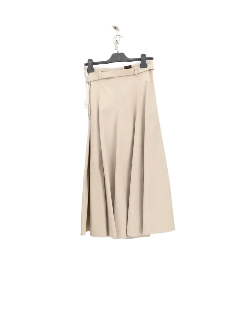 Dior Tailored Cotton Skirt — Beige