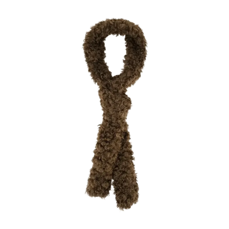 Simone Rocha Faux Fur Scarf — Brown