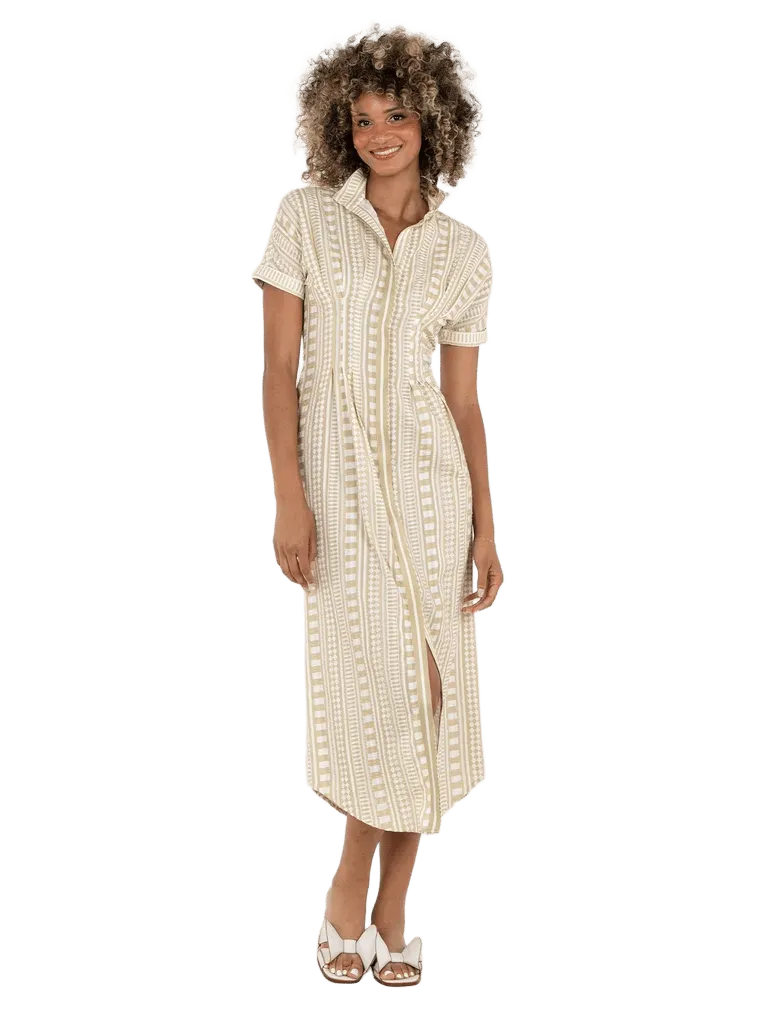 Georgia Dress in Piazza Stripe