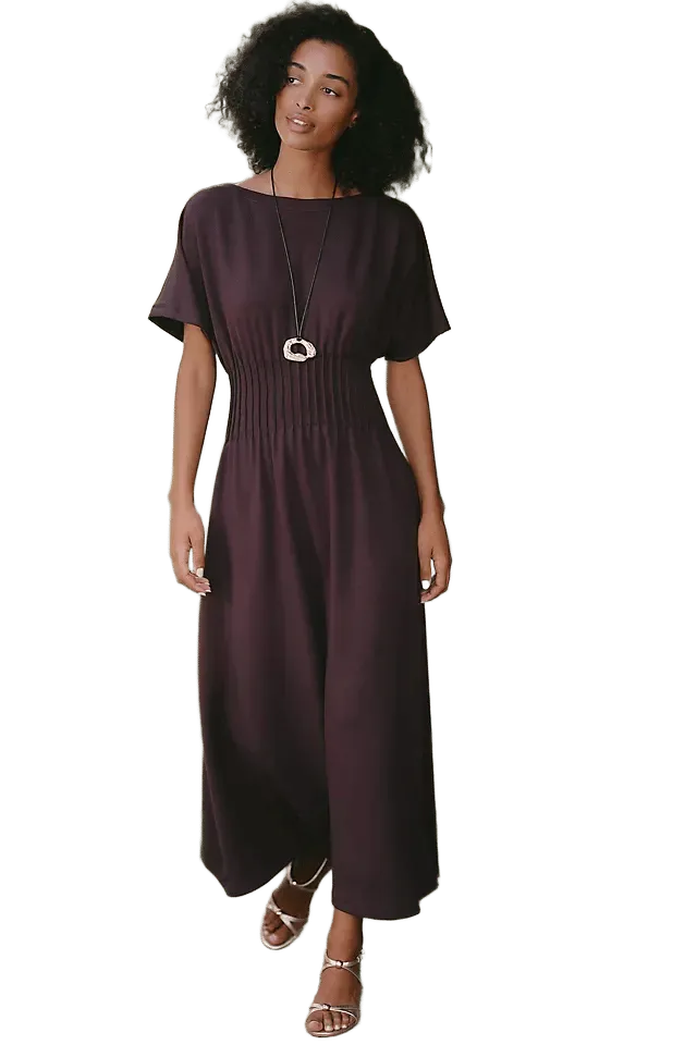 Exquise Tobie Boat Neck Midi Dress