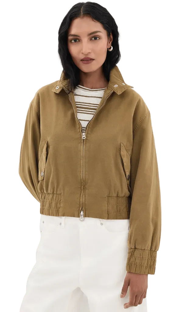 Eliza Canvas Bomber Jacket