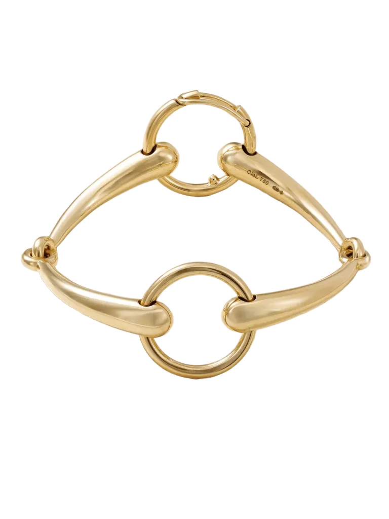 Horsebit 18-karat gold bracelet