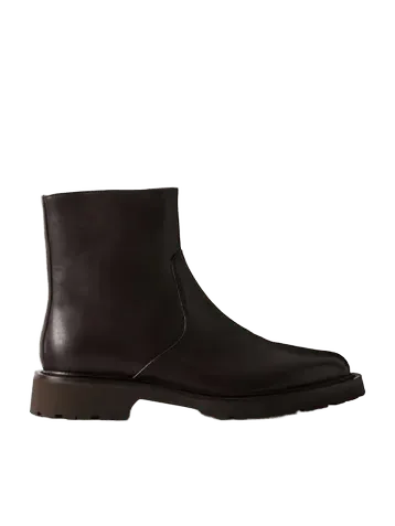 61 washed leather ankle boots