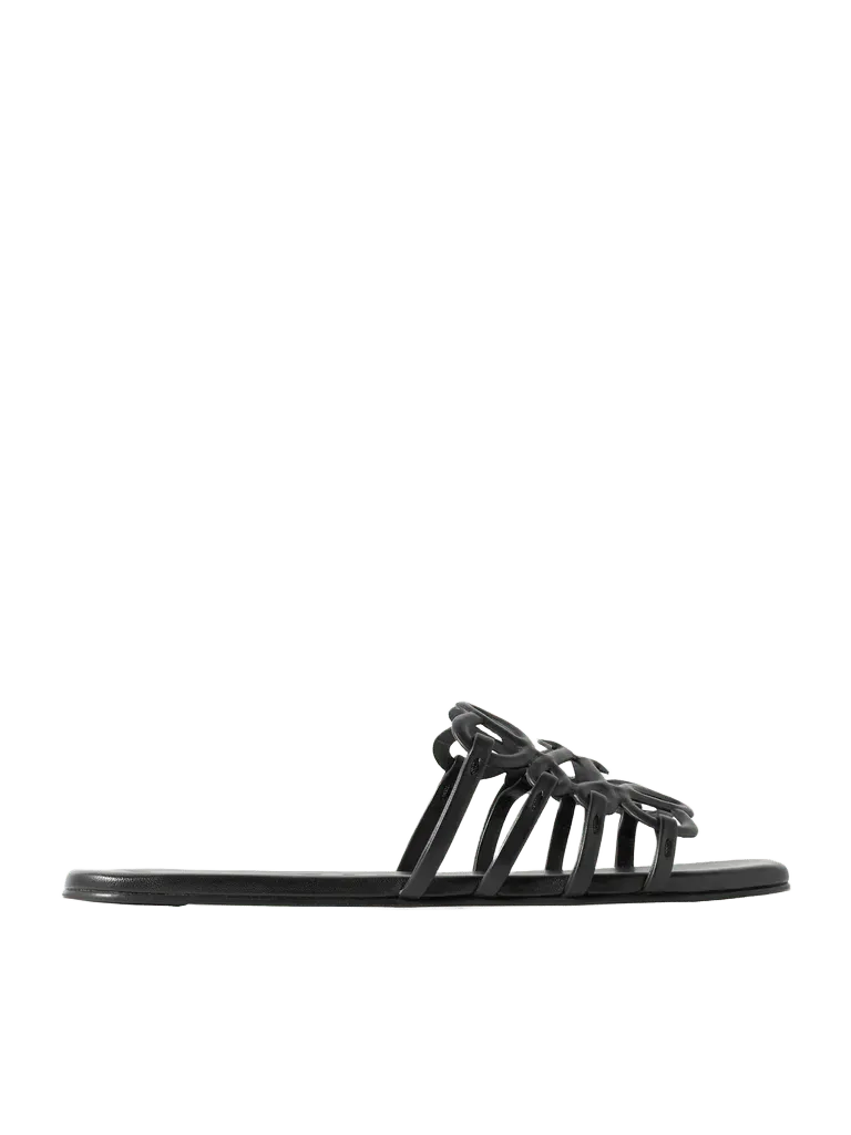 Petal Anagram leather slides
