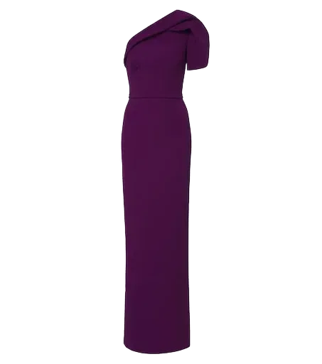 Millie belted crêpe gown