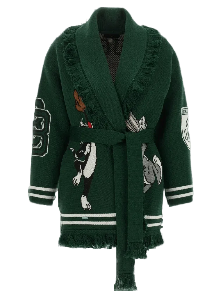 Alanui Icon Cardigan — Green