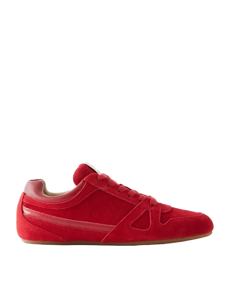 Senny perforated suede sneakers