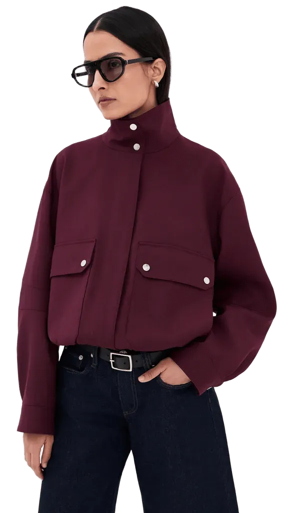 Aviva Jacket In Wool Gabardine
