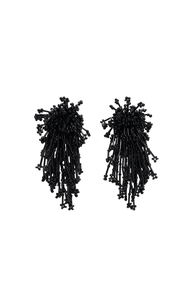 Pom Pom Waterfall Tassel Earrings