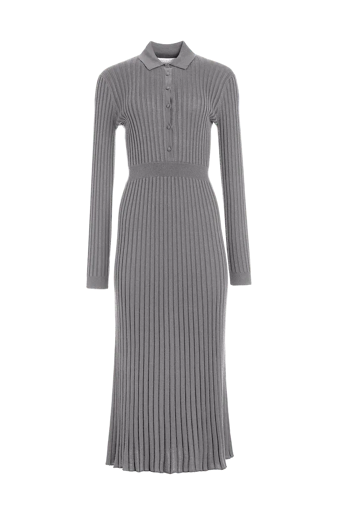 Ardor Knit Maxi Dress in Heather Grey Cashmere Silk