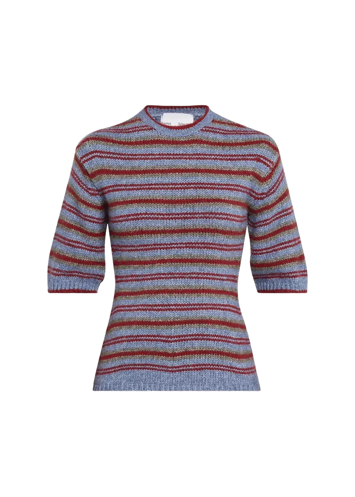 Proenza Schouler White Label Dana Striped Short-Sleeve Sweater - Bergdorf Goodman
