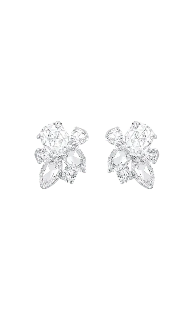 Cascade 18K White Gold Diamond Earrings