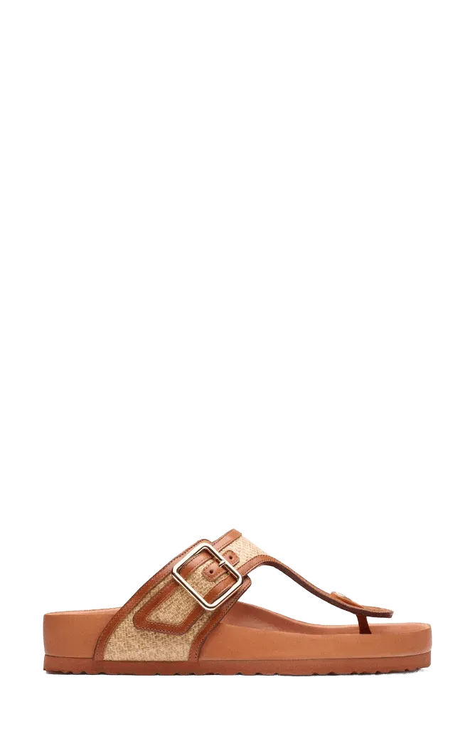Gizeh Framed Raffia Sandal