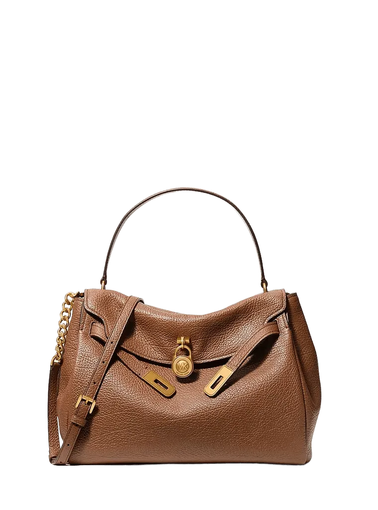 Hamilton Moderne Large Textured Leather Slouchy Satchel