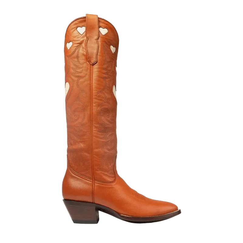 The Heart Boot in Saddle and Bone