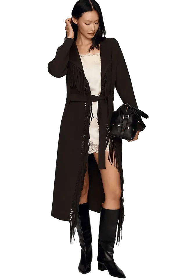 NVLT Fringe Belted Coatigan
