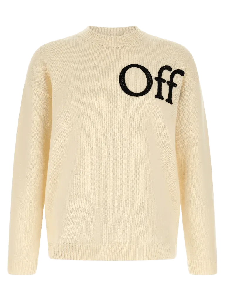 Off-White Bookish Shared Sweater — Beige