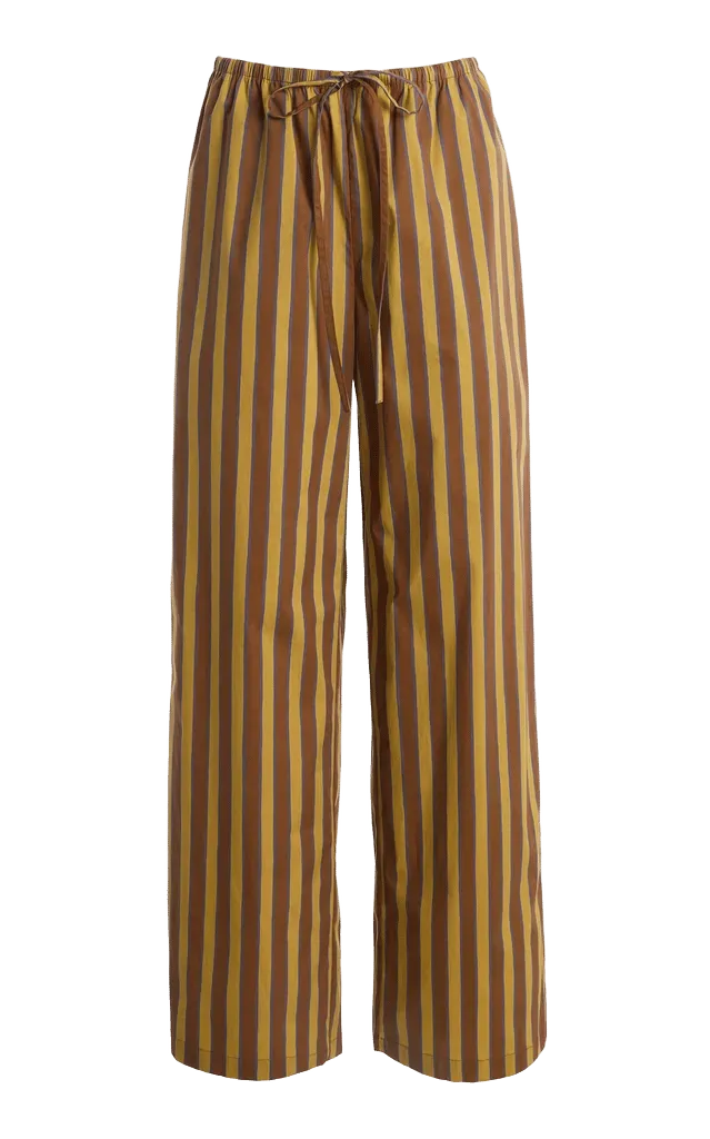 Mateo Striped Silk-Blend Wide-Leg Pants