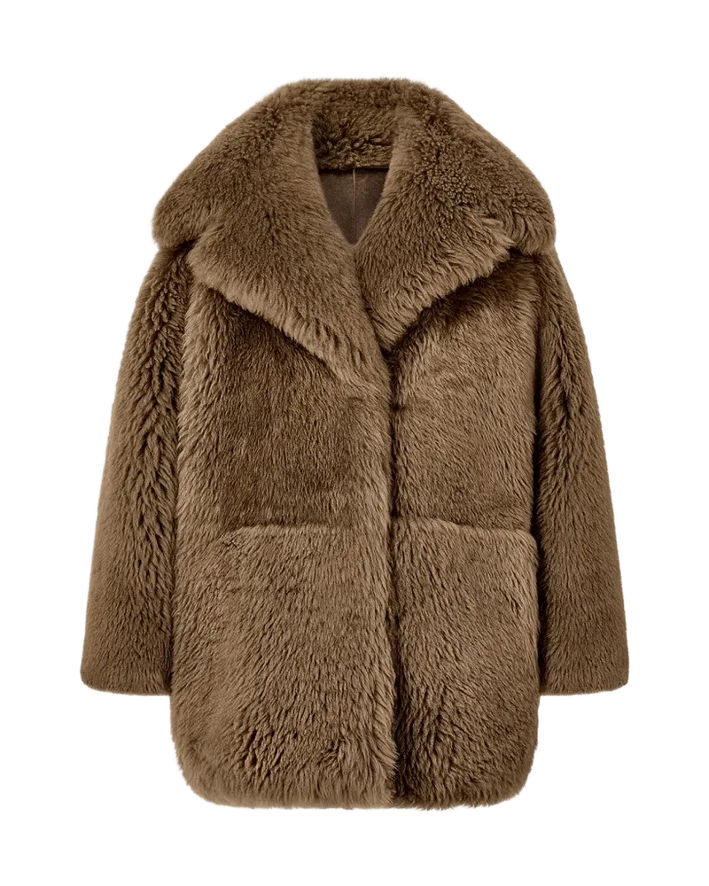 Gabriel Coat In Shearling, Brown