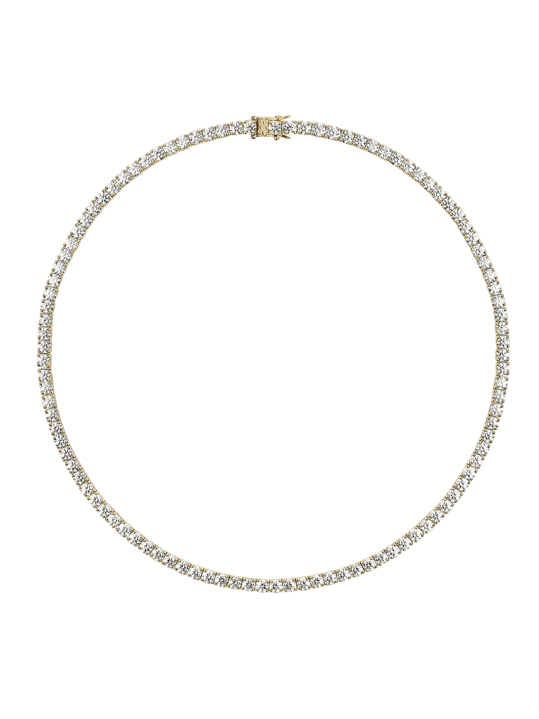 KATE RIVIÈRE NECKLACE IN 3.75MM MOISSANITE, 18K GOLD VERMEIL