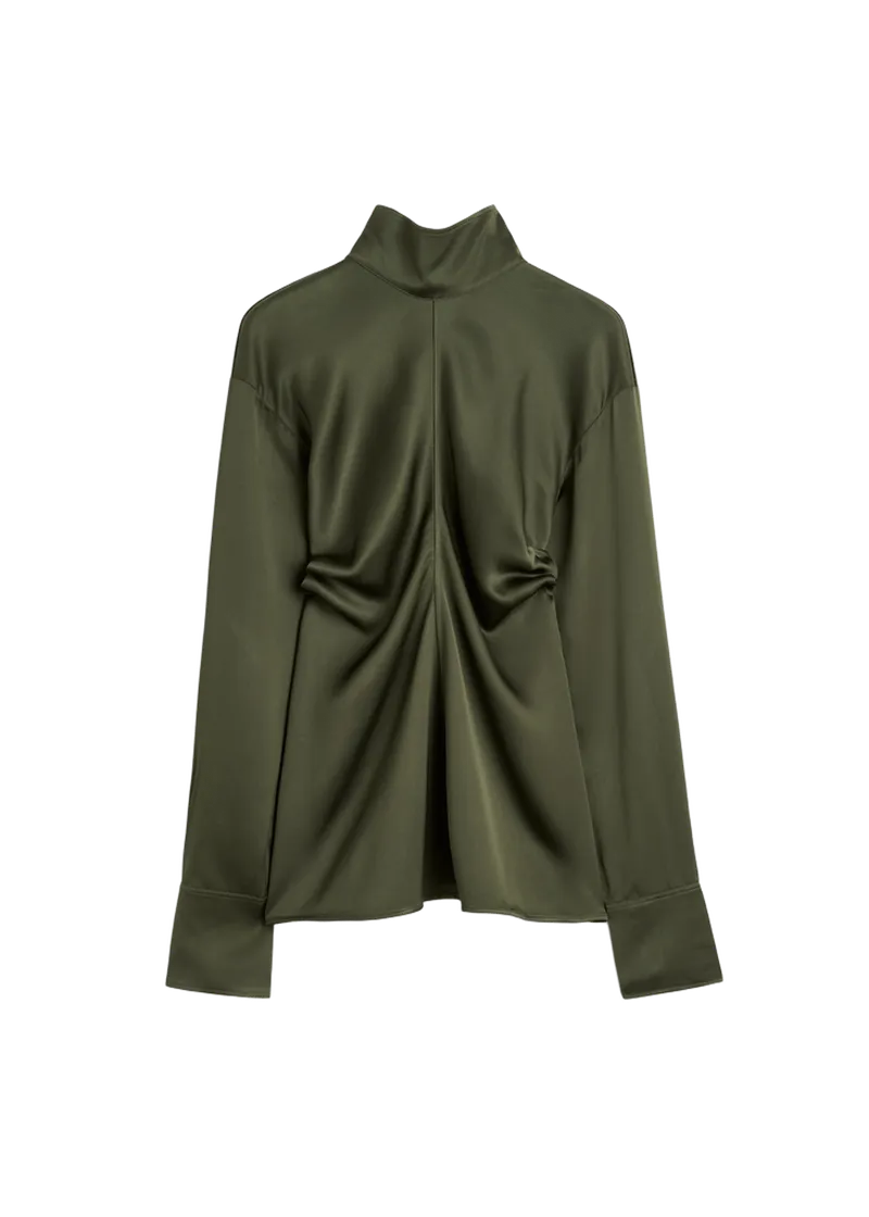 Slouch blouse dark green