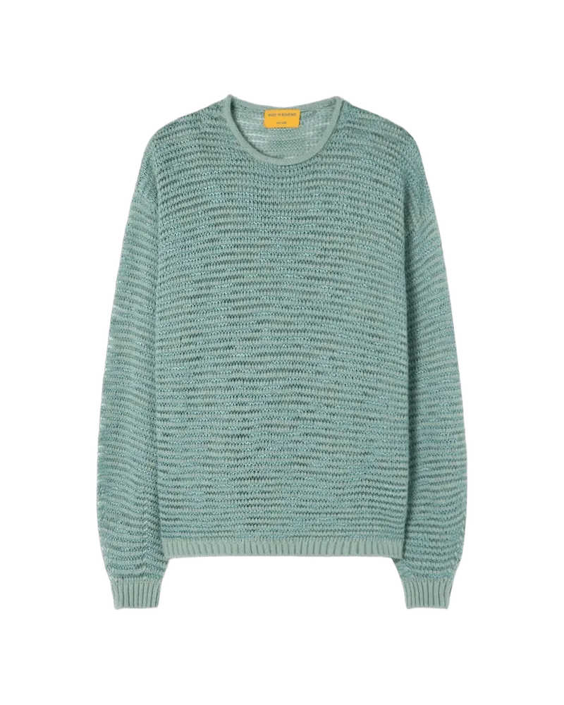 Open Stripe Crew - Sage Brush