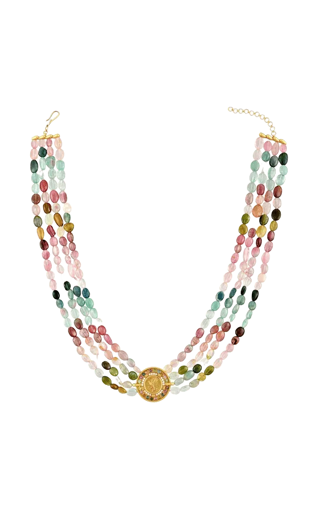 18k Yellow Gold Watermelon Crush Long Necklace