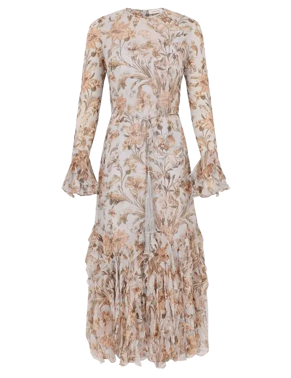 Ascent Cascading Midi Dress