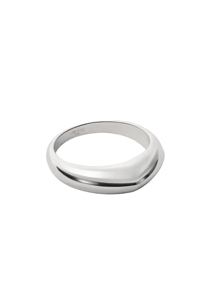 DROP RING IN RHODIUM SILVER