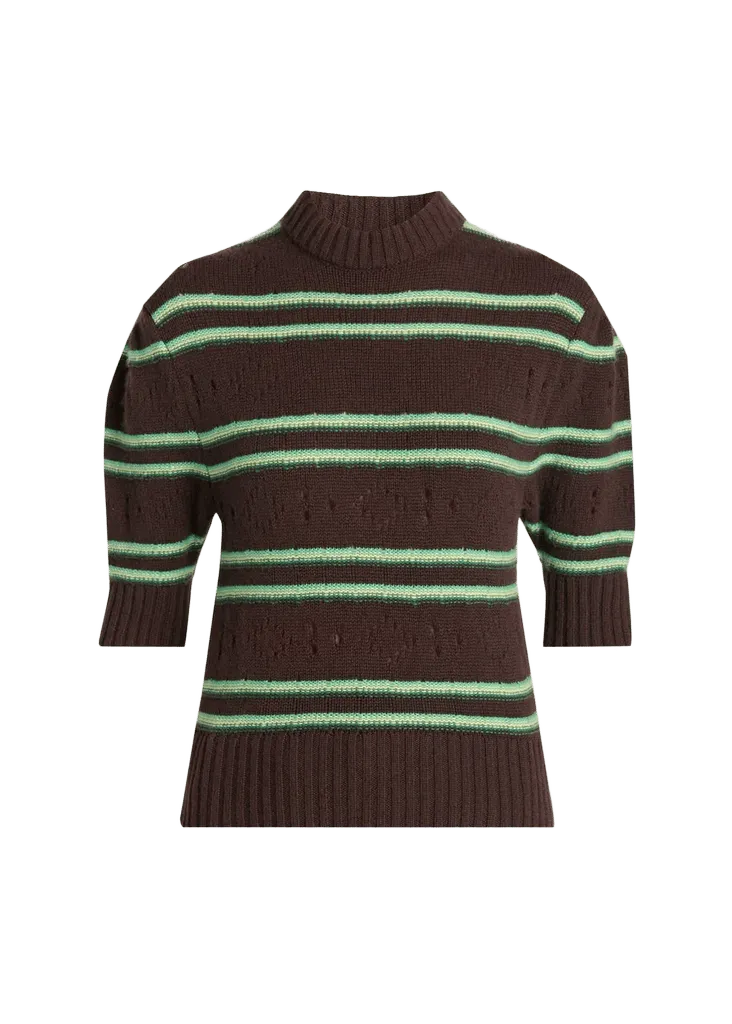 Marni Cashmere Perforated Striped Sweater