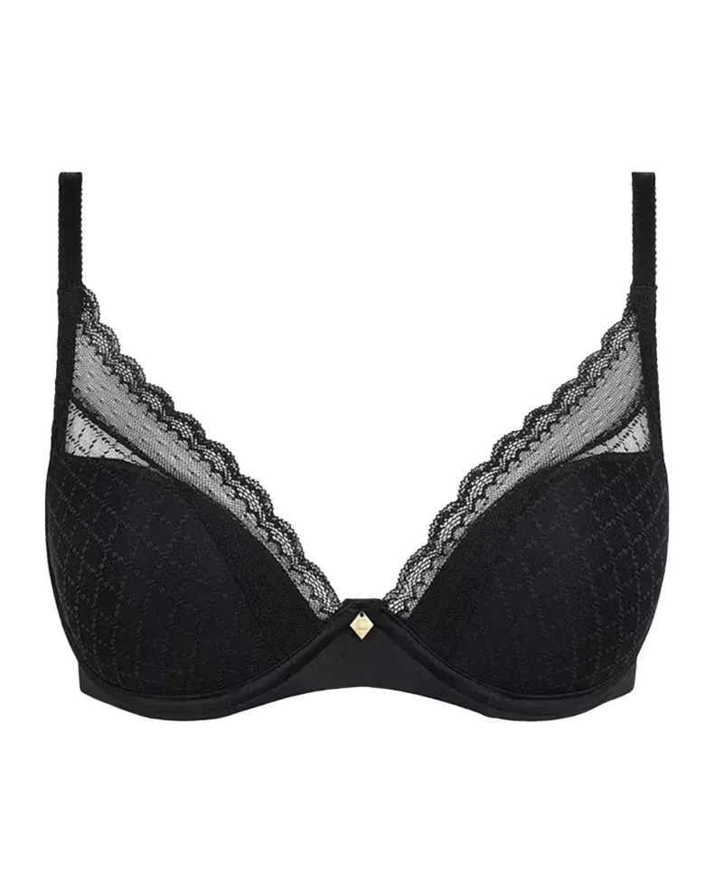 Magique Minimize Lace-Trim Satin Bra