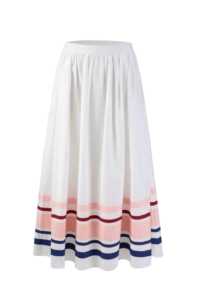 Ribbon Easy Does It Skirt in Cotton Poplin