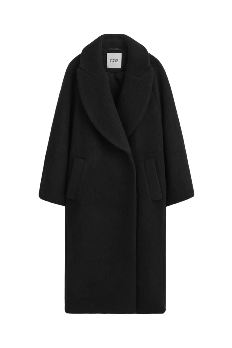 BRUSHED WOOL MAXI COAT