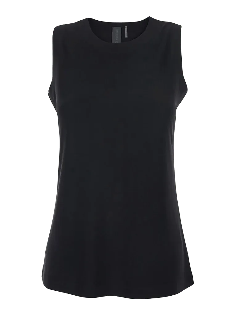 Norma Kamali Performance Tech Sleeveless Tank Top — Black