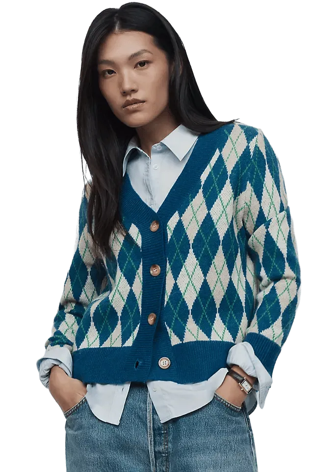 RAISONNEL Argyle Cardigan