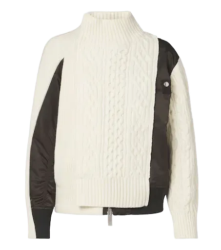 Paneled wool jacket