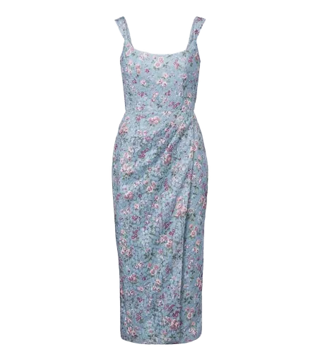 Marla floral lace bustier dress