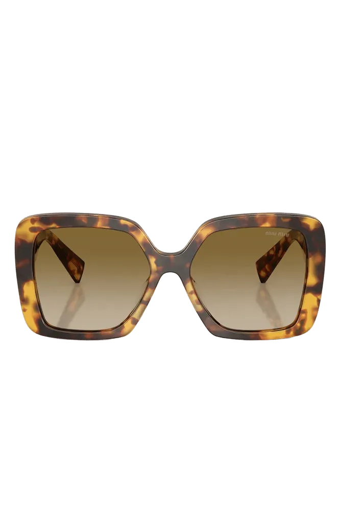 56mm Gradient Irregular Sunglasses