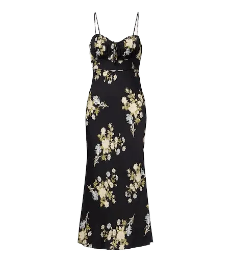 Kieren floral silk-blend georgette midi dress