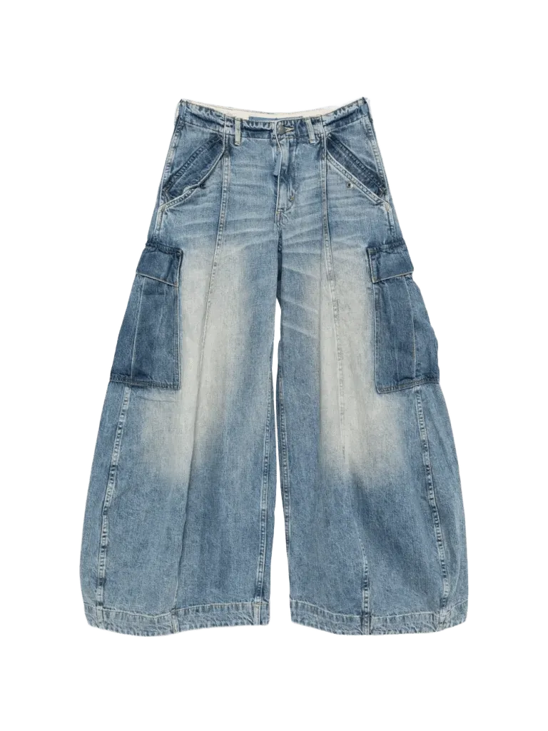 R13 two-tone cargo pants