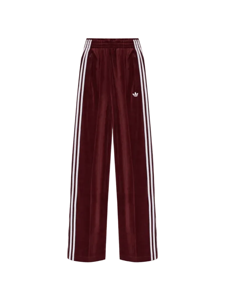 velour side-stripe track pants